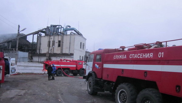 Пожар на маслозаводе в Кубани