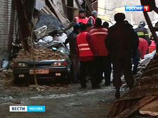 В центре Москвы рухнул навес здания