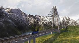 Первый в мире горный вантовый мост построен в Сочи.