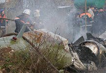 Крушение учебного вертолета. Погиб один член экипажа.